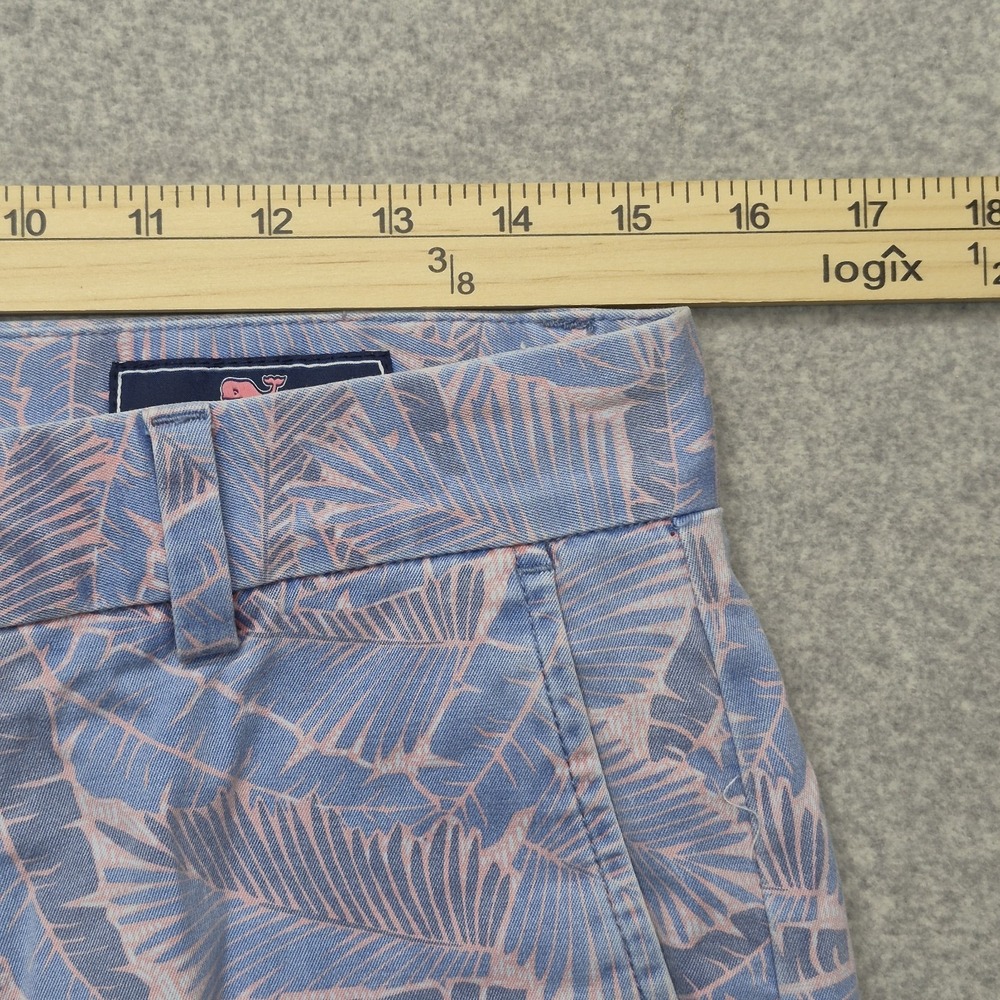 Vineyard Vines Breaker Shorts Mens 30 Pink Blue Palm Leaf Tropical Beach Preppy - Picture 5 of 14